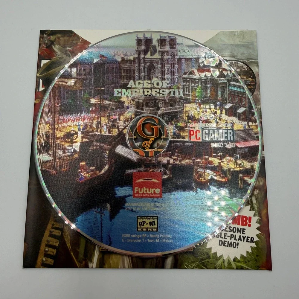 PC Gamer CD December 2005 Disc 7.60 Age of Empires III Demo PC Game Disc‎